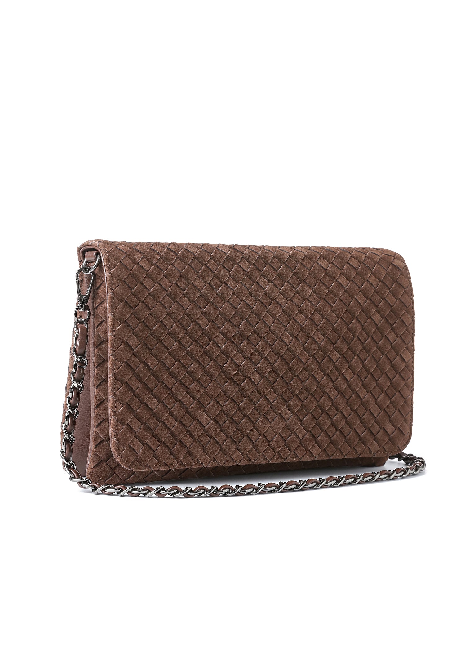 Lexi Woven Chocolate Crossbody
