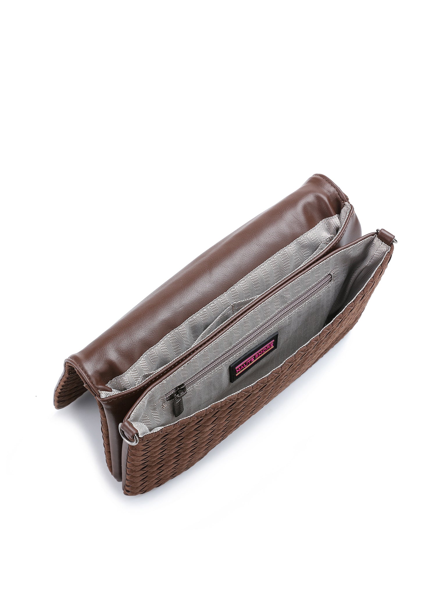 Lexi Woven Chocolate Crossbody