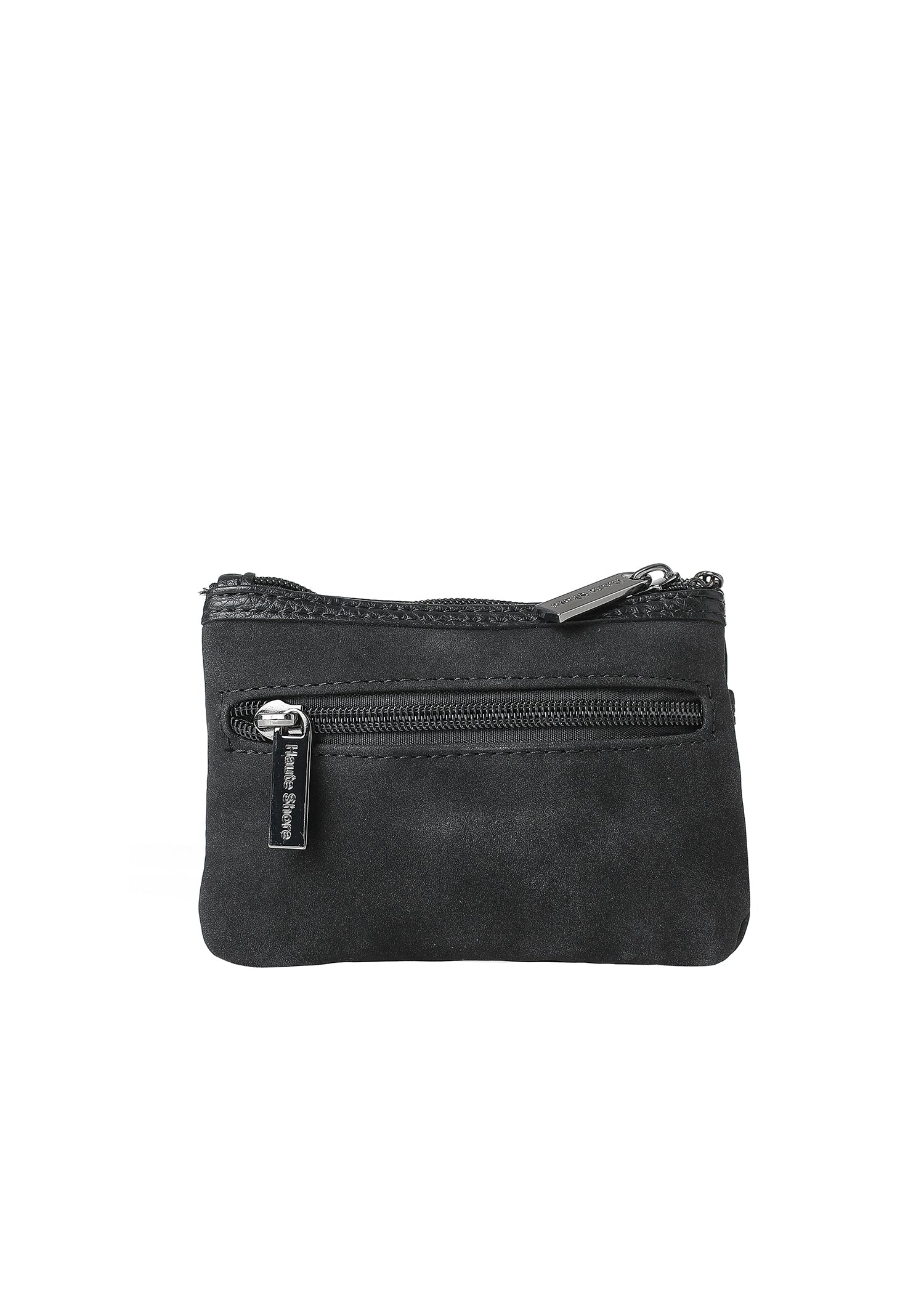 Max Black Studded Suede Card Case