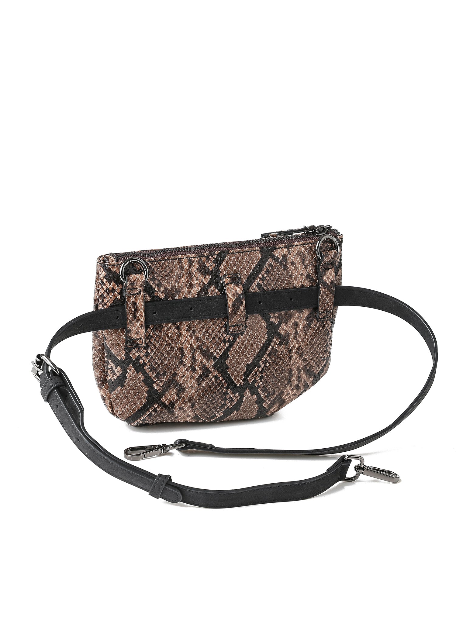 Devon Brown Python Convertible Crossbody - FINAL SALE