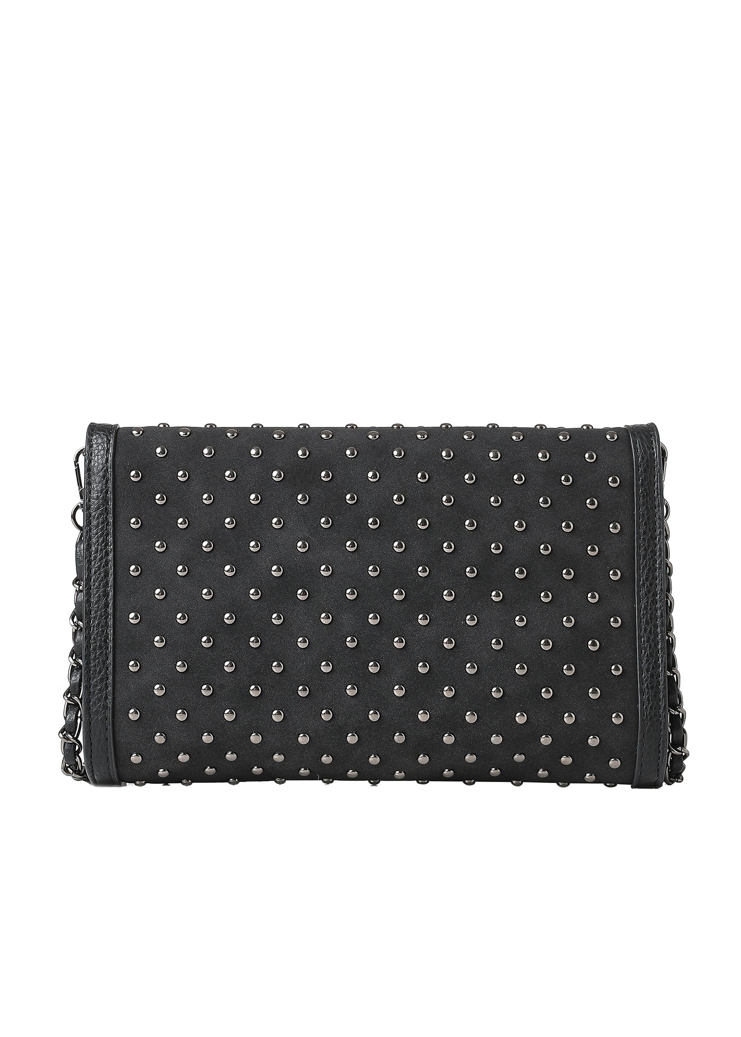 Beth Black Studded Clutch