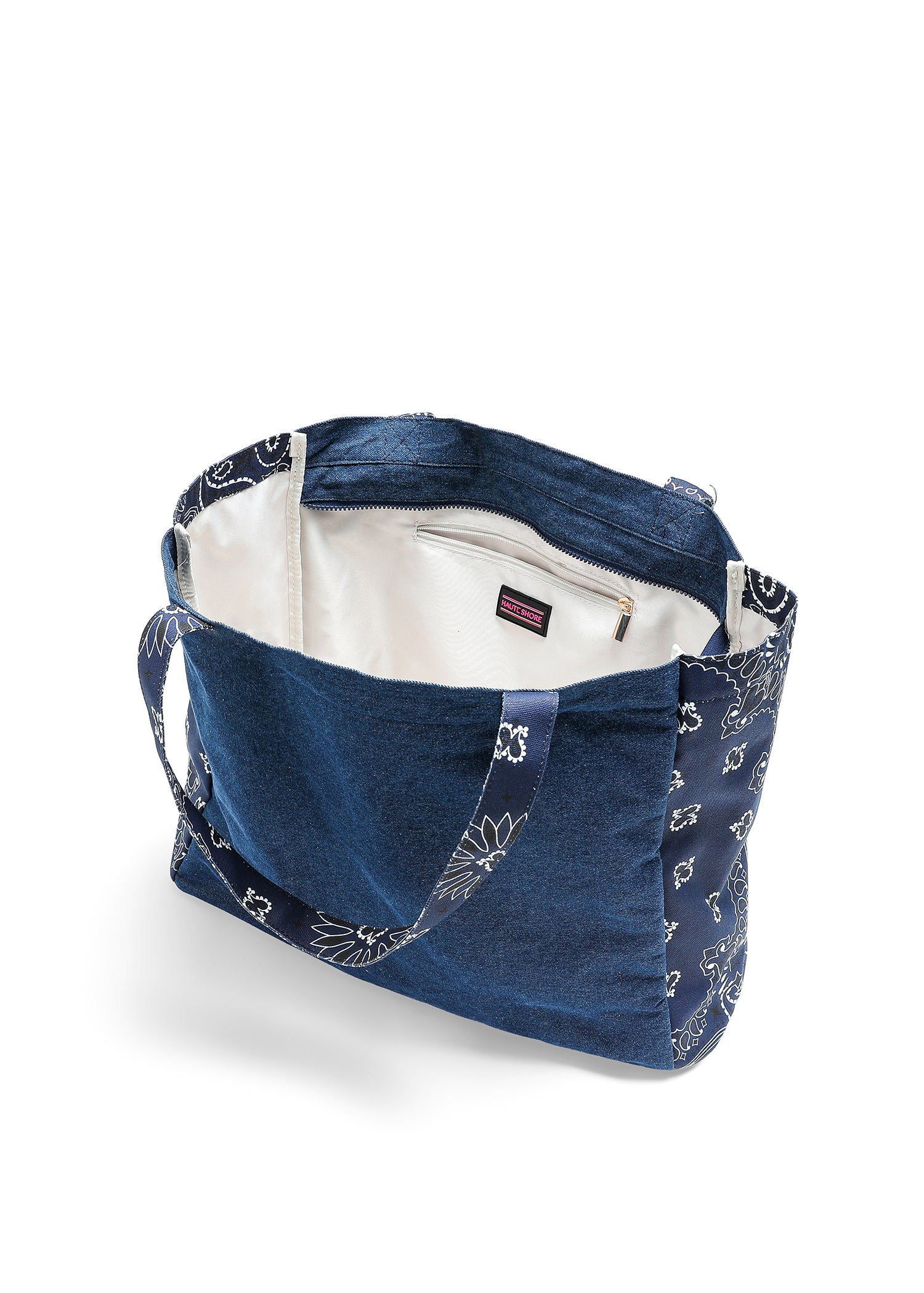 Bailey Denim/Navy Bandana Tote