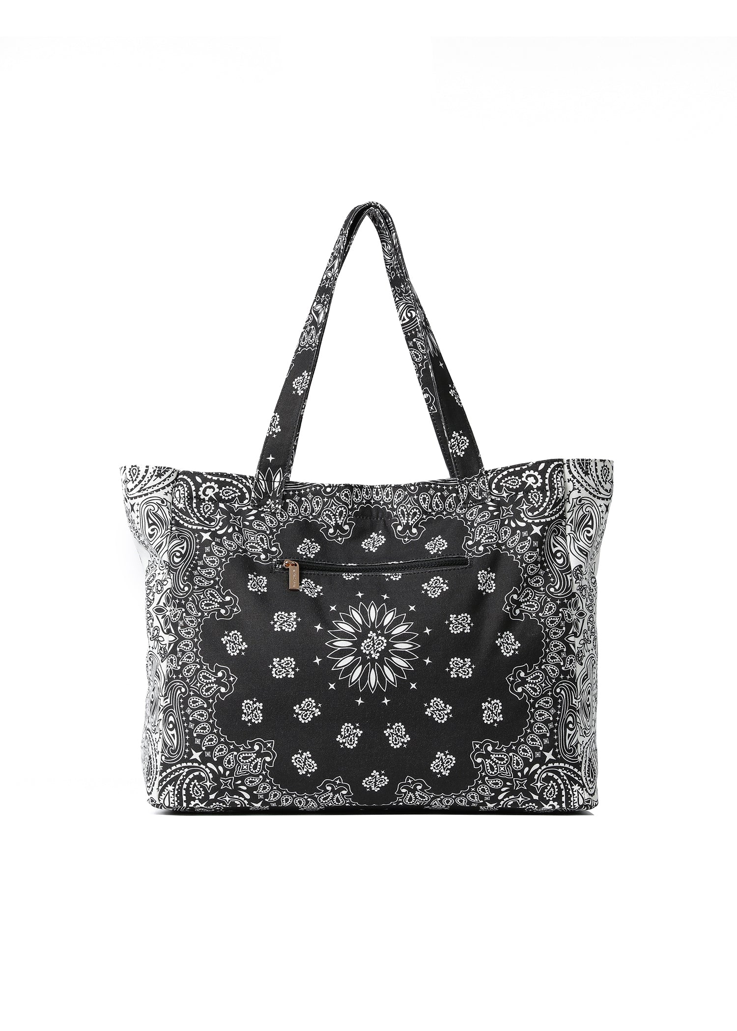 Bailey Black/White Bandana Tote