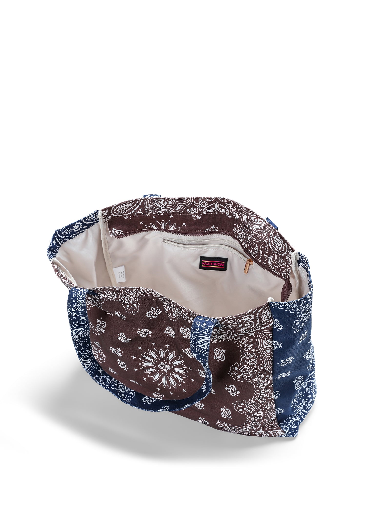 Bailey Brown/Navy Bandana Tote