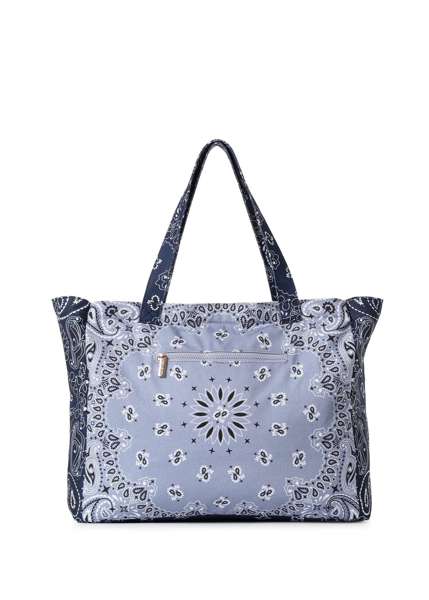 Bailey Navy/Light Blue Bandana Tote