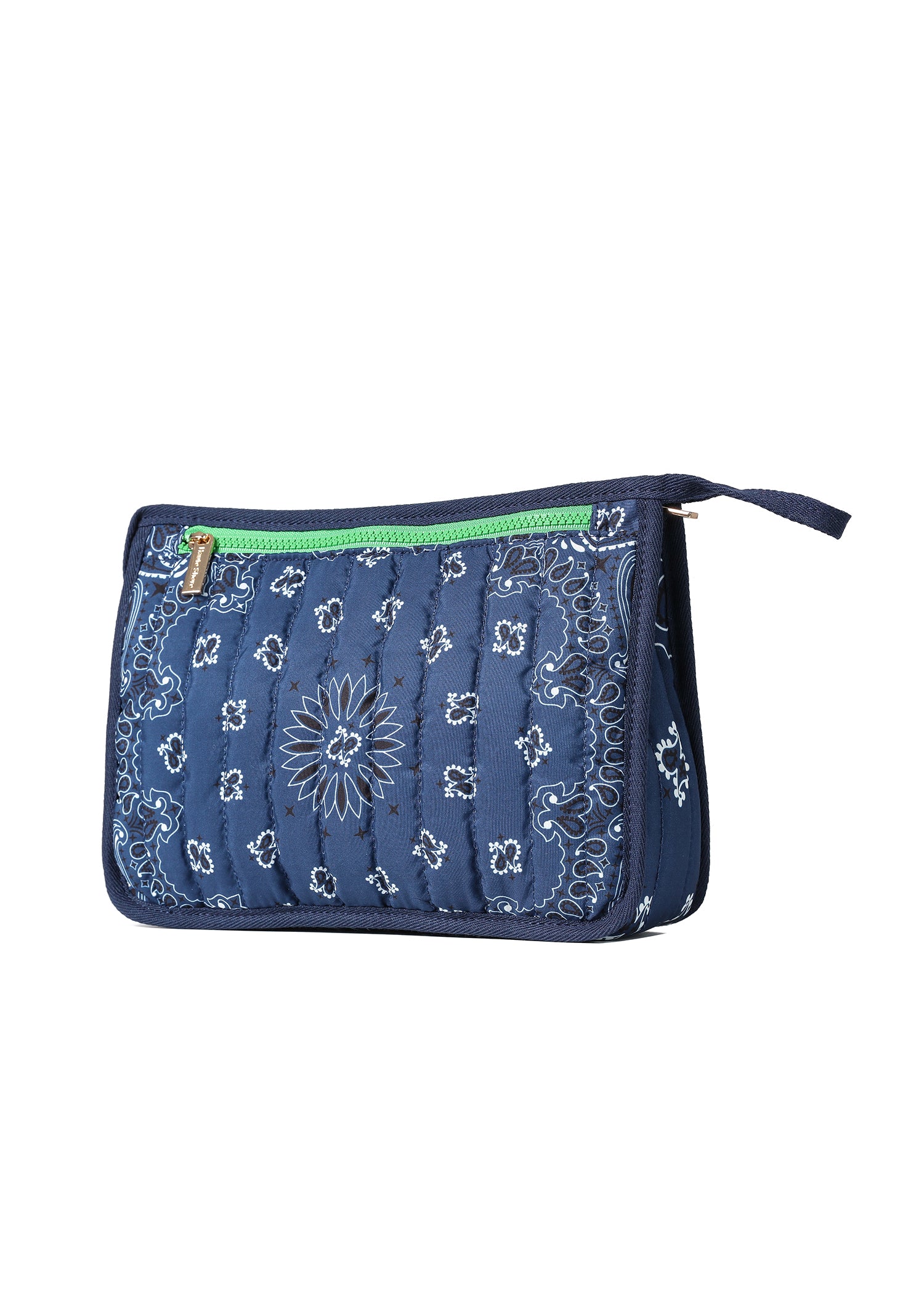 Beau Navy Bandana Pouch with Monogram