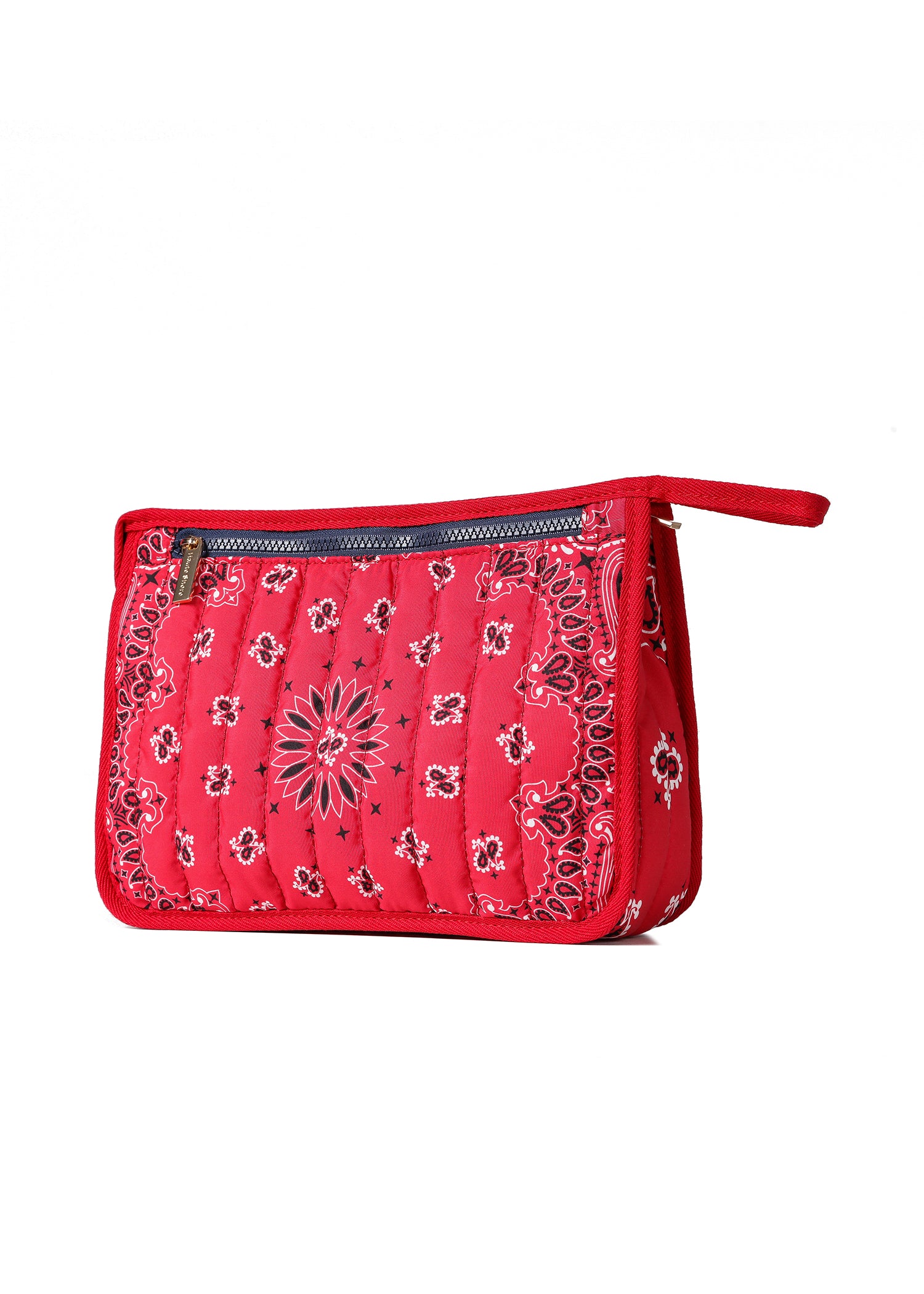 Beau Red Bandana Pouch with Monogram