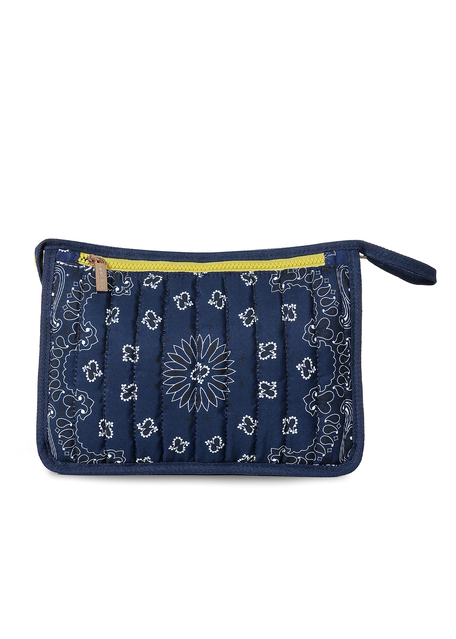 Beau Navy/Yellow Bandana Pouch