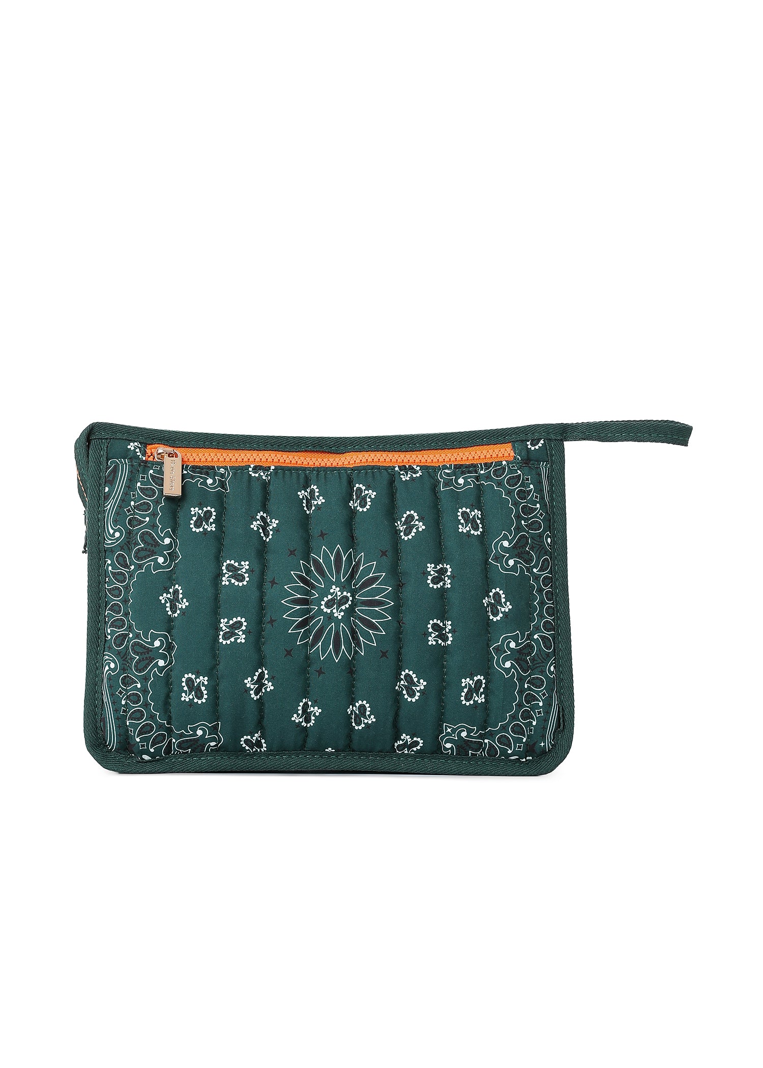 Beau Green/Orange Bandana Pouch