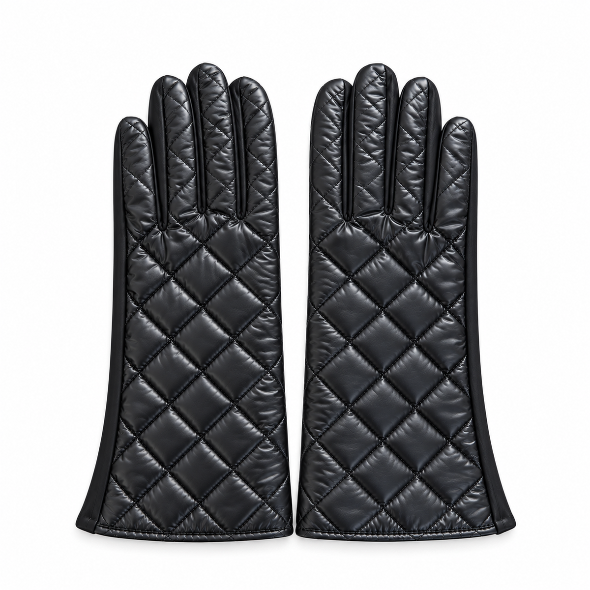 City Black Quilted Puffer Glove