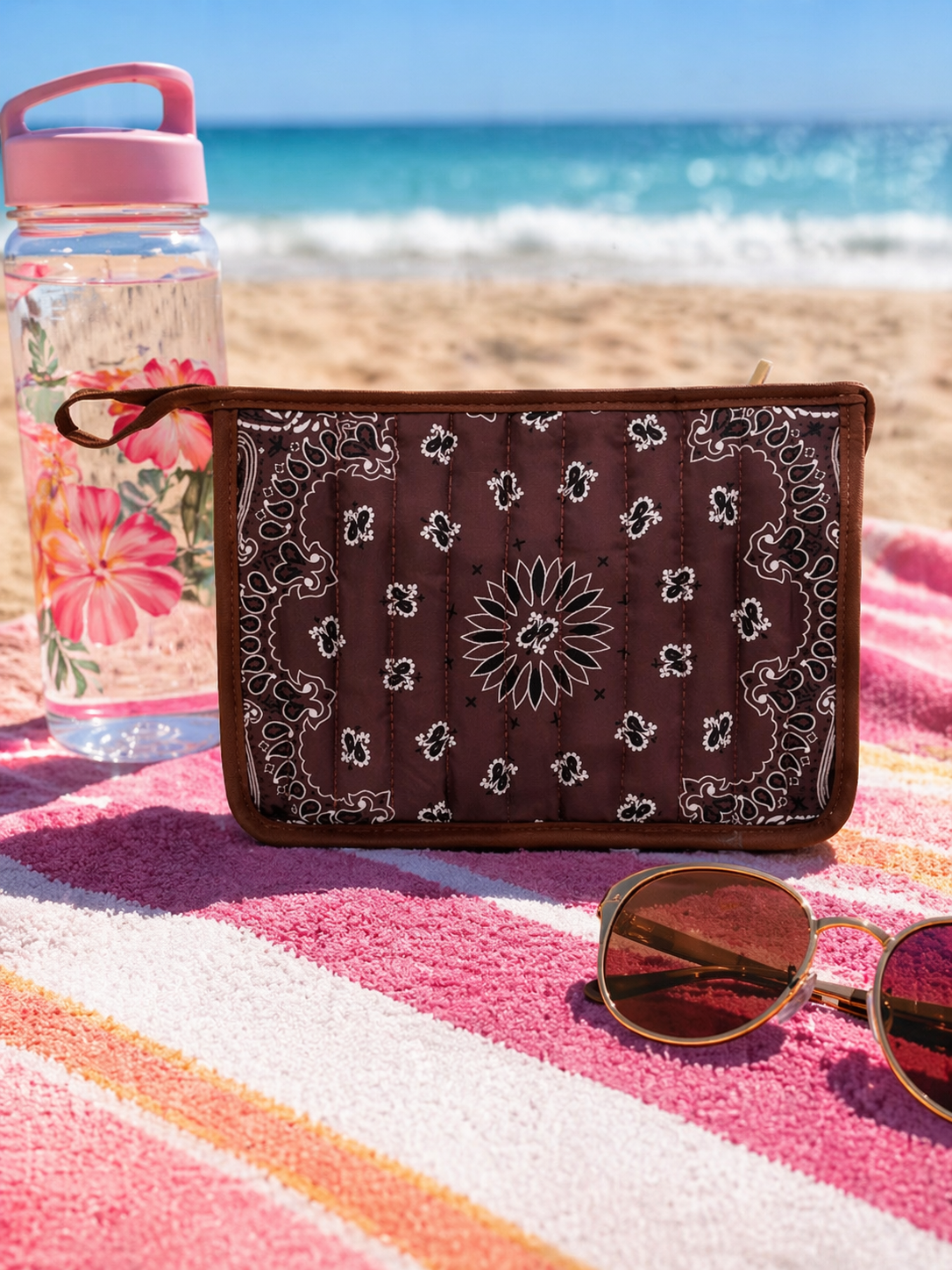 Beau Brown Bandana Pouch