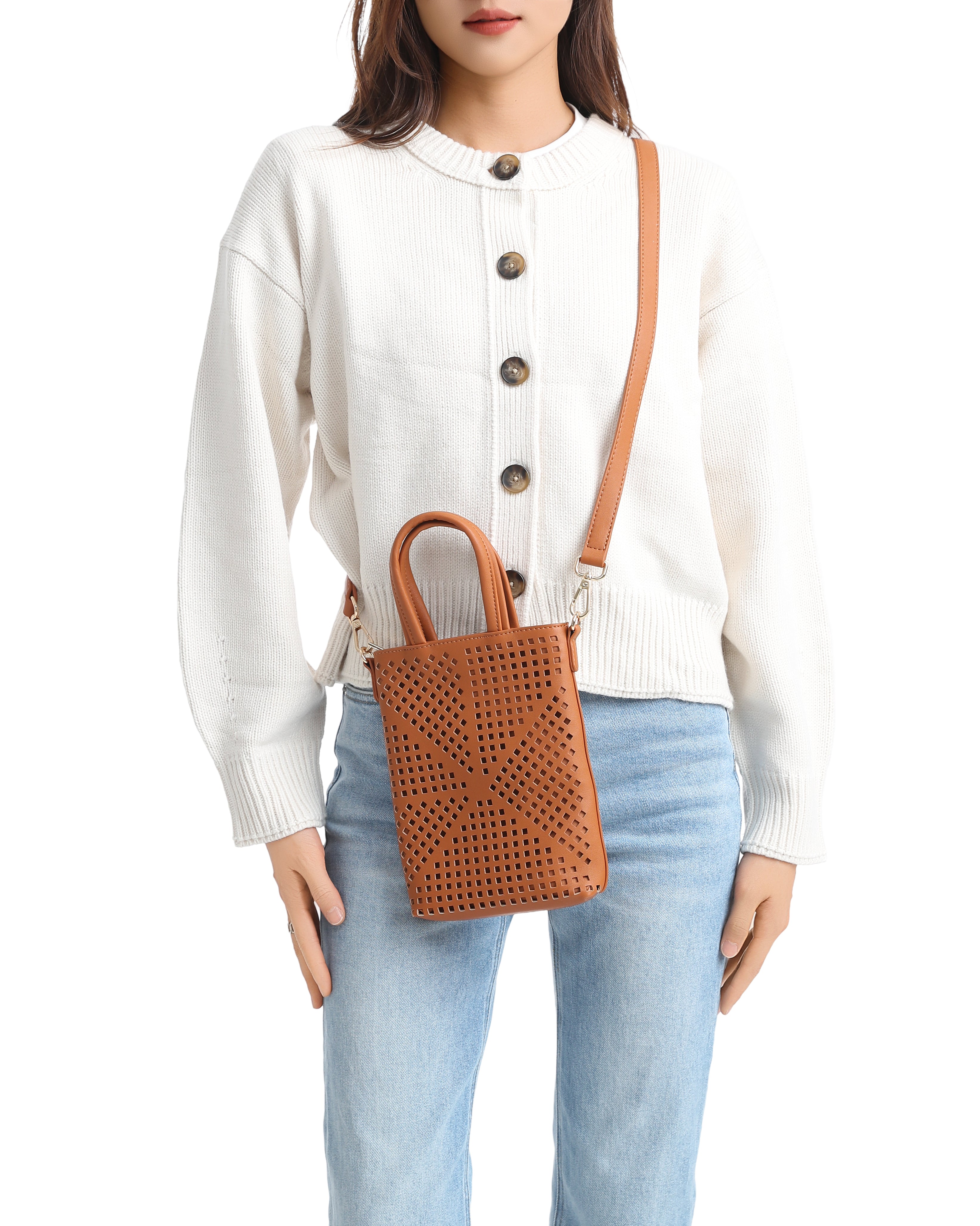 Mila Peanut Phone Crossbody Bag