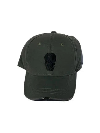 Olive/Black Skull Boardwalk Baseball Cap