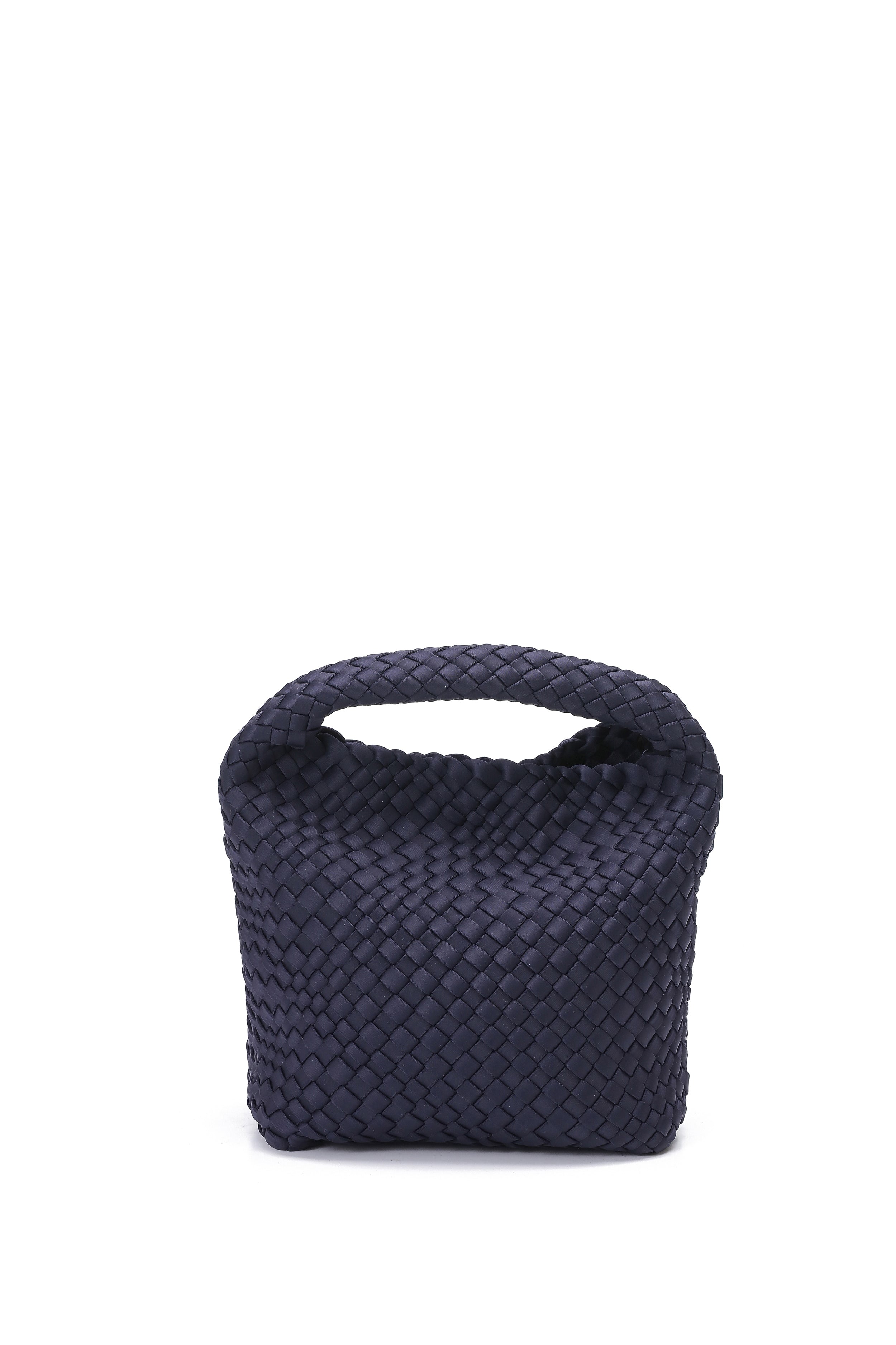 Shelly Navy Woven Bucket Bag