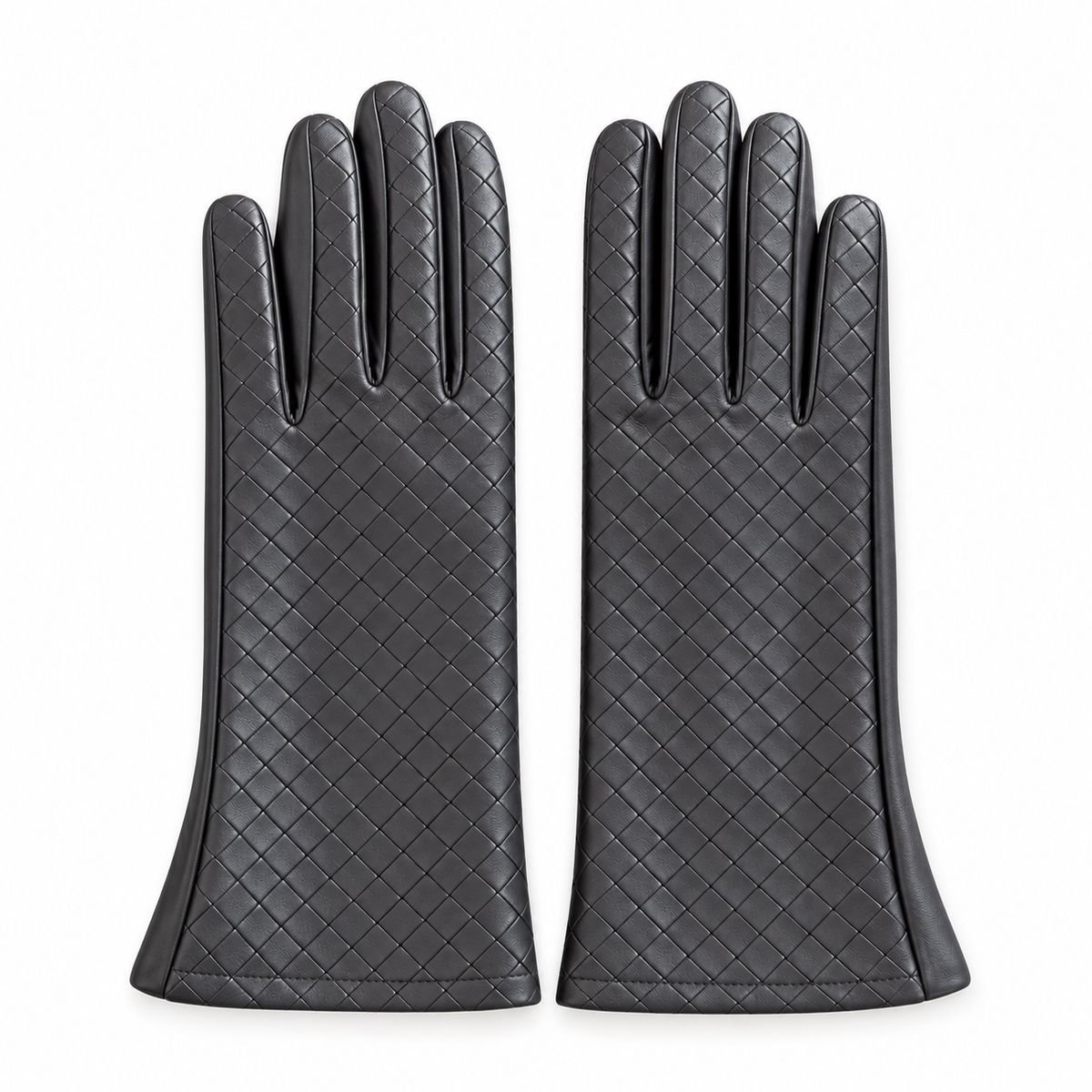 Plaza Chocolate Woven Vegan Leather Glove