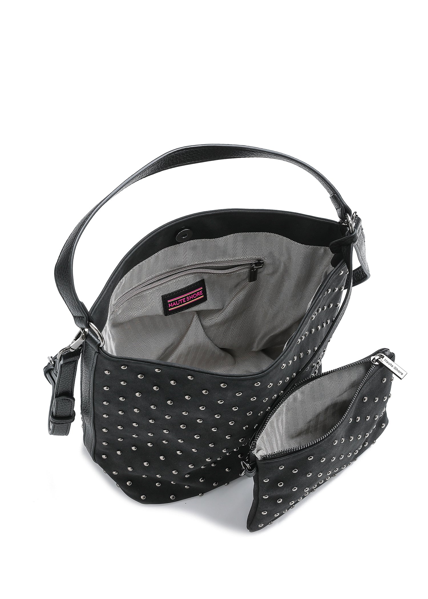 Celine Black Suede Shoulder Bag