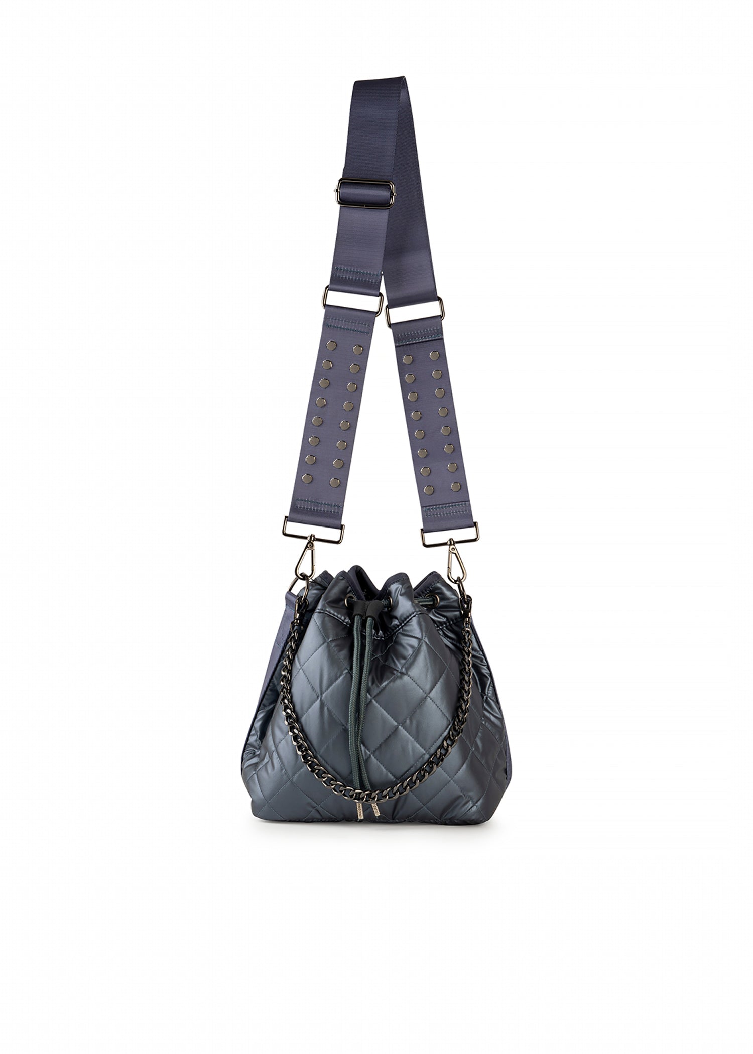 Lindsey Slate Puffer Bucket Bag - FINAL SALE