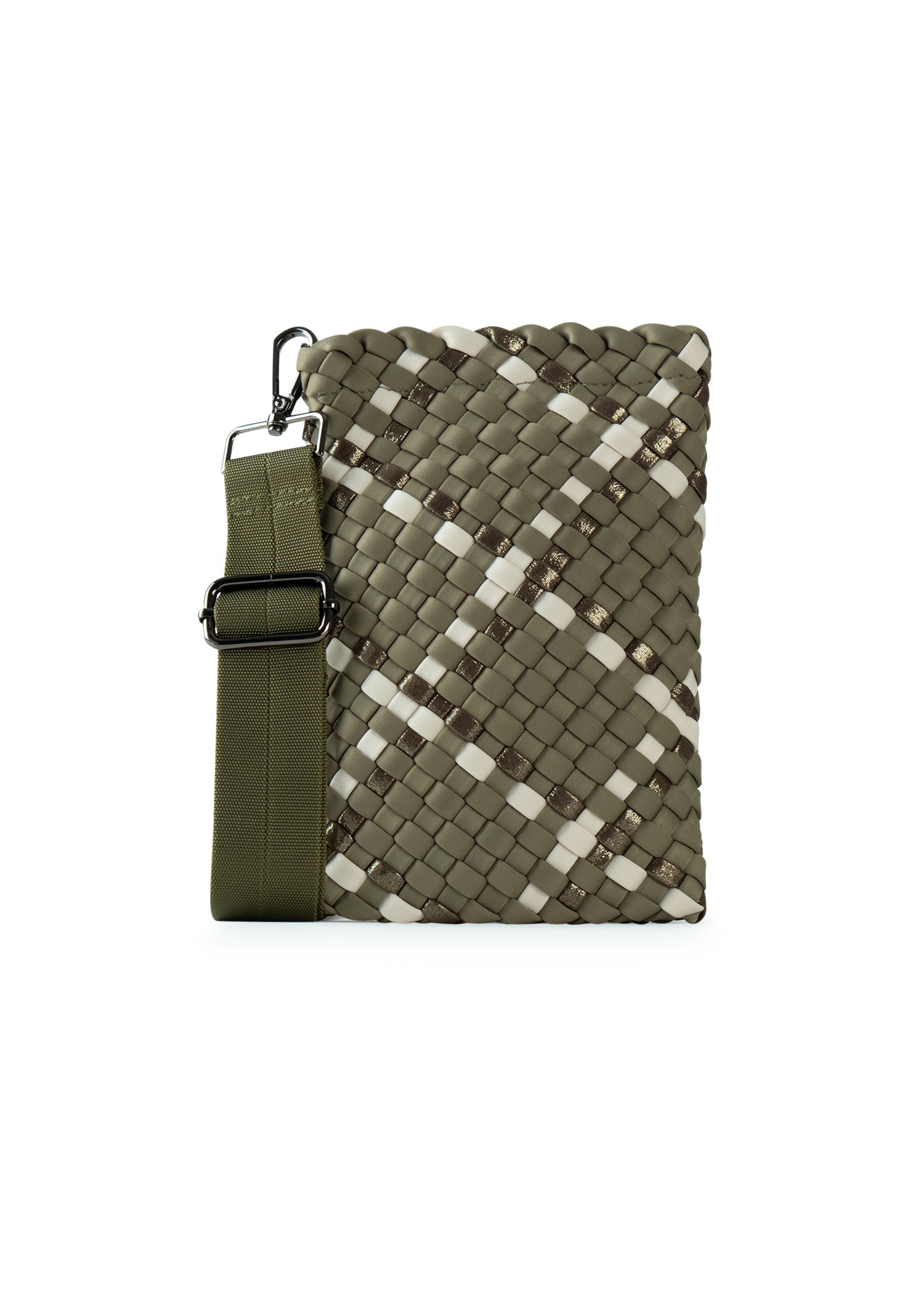 Shay Sage Woven Phone Bag