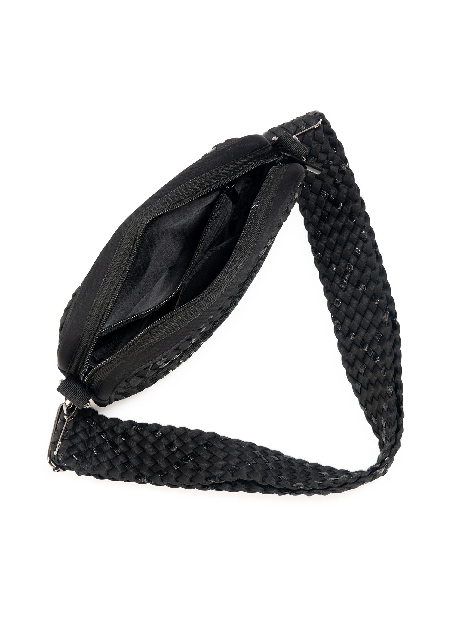 Drew Noir Woven Crossbody