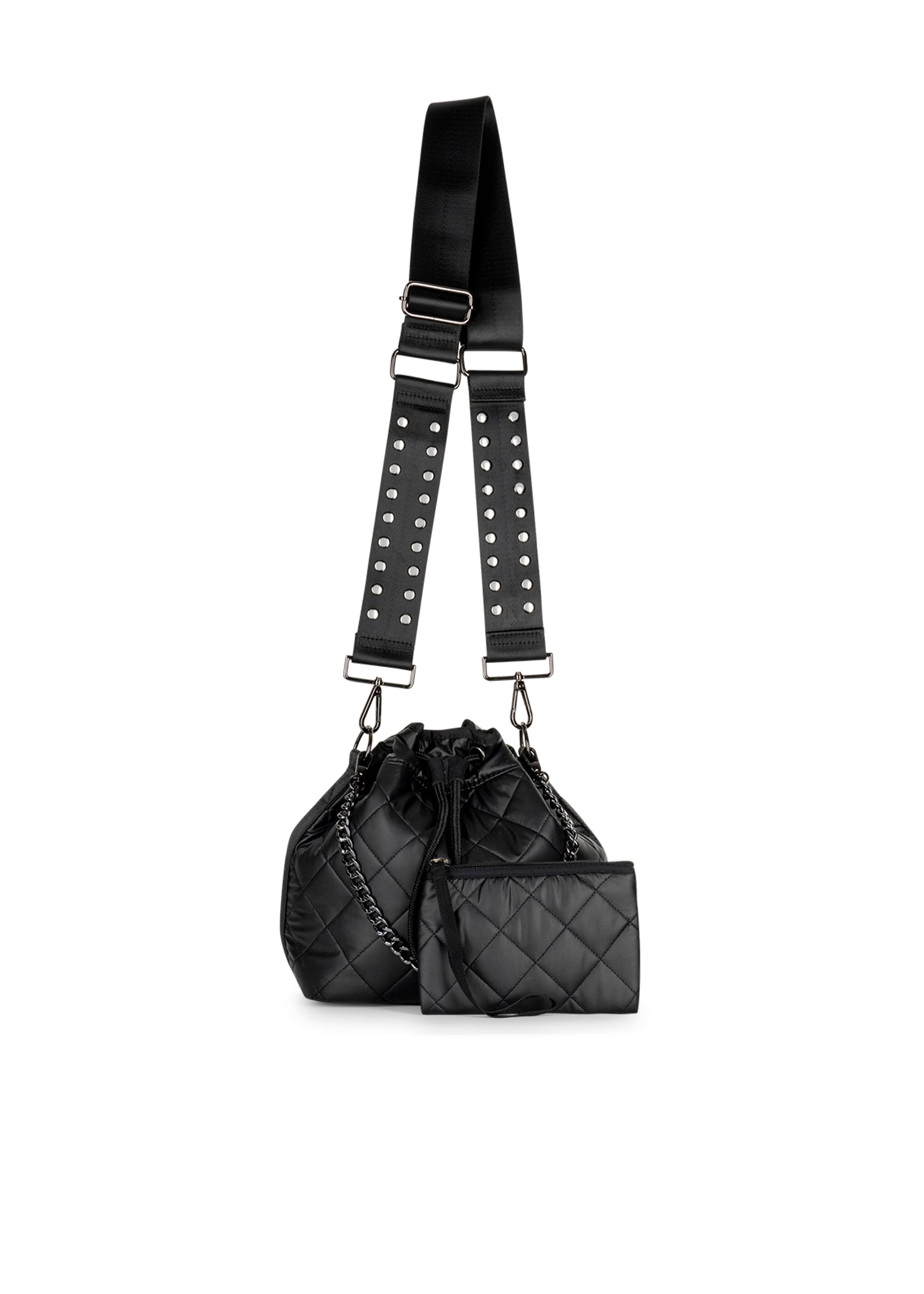 Lindsey Carbon Puffer Bucket Bag - FINAL SALE