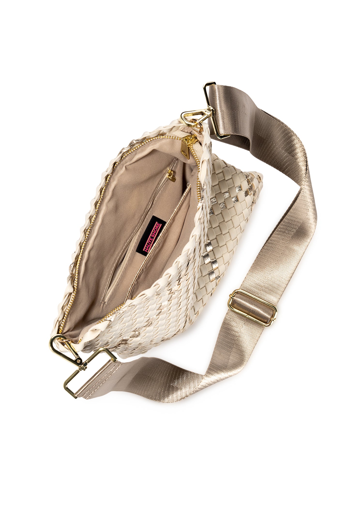 Val Buff Convertible Woven Crossbody