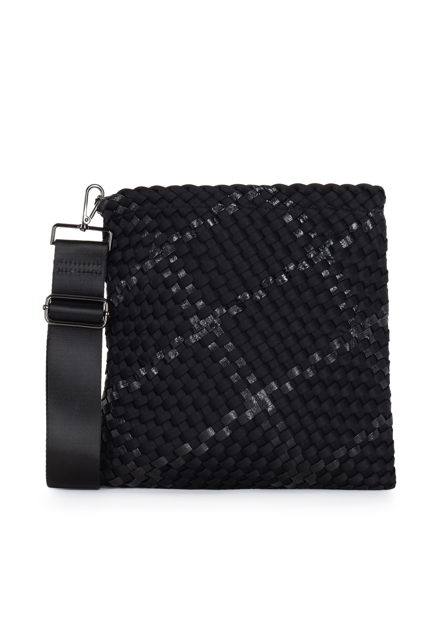 Val Noir Convertible Woven Crossbody