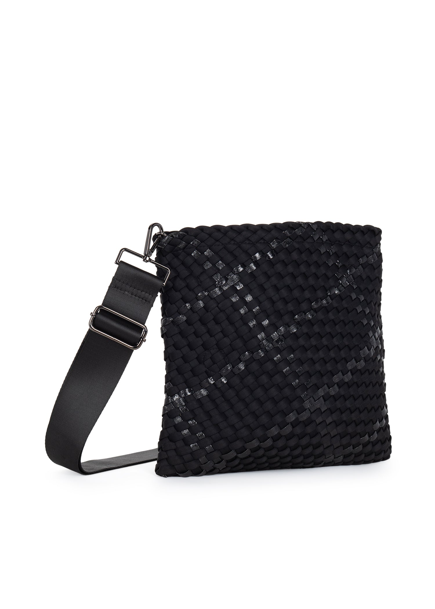 Val Noir Convertible Woven Crossbody