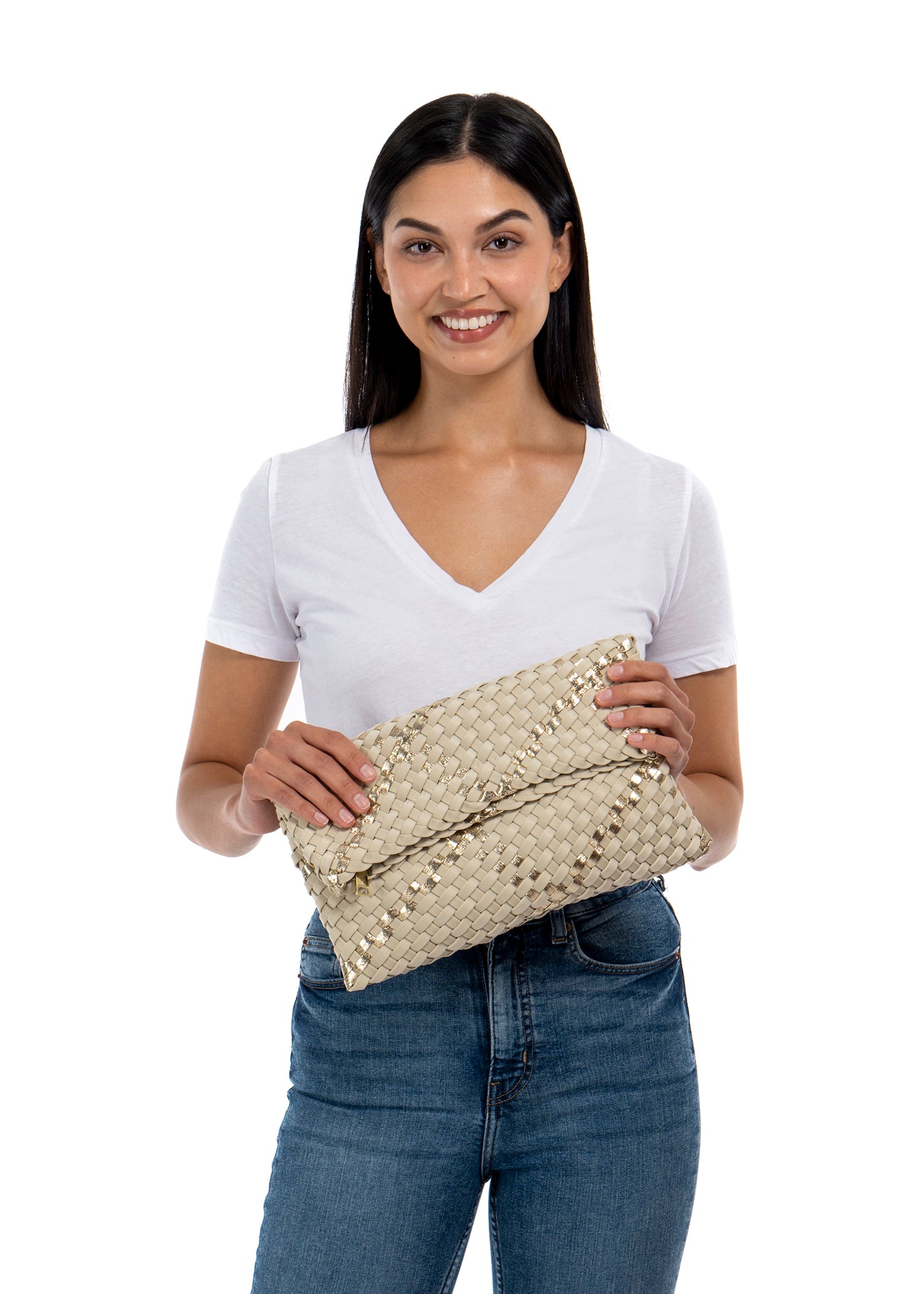 Val Buff Convertible Woven Crossbody