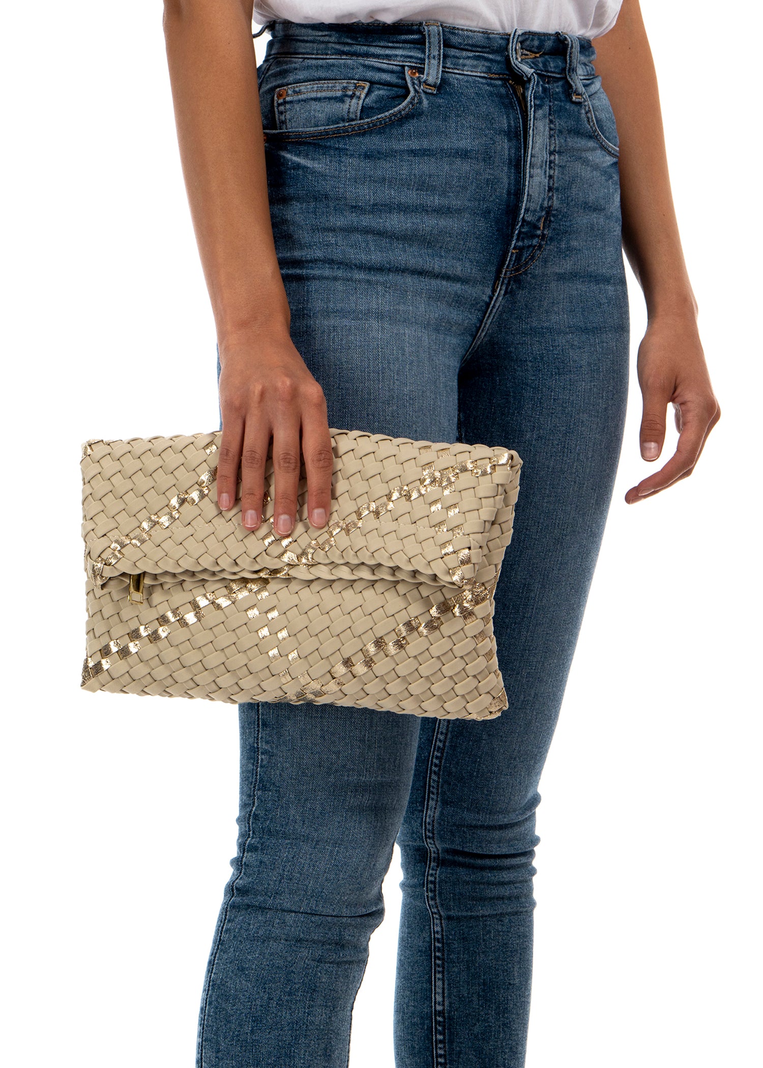 Val Buff Convertible Woven Crossbody