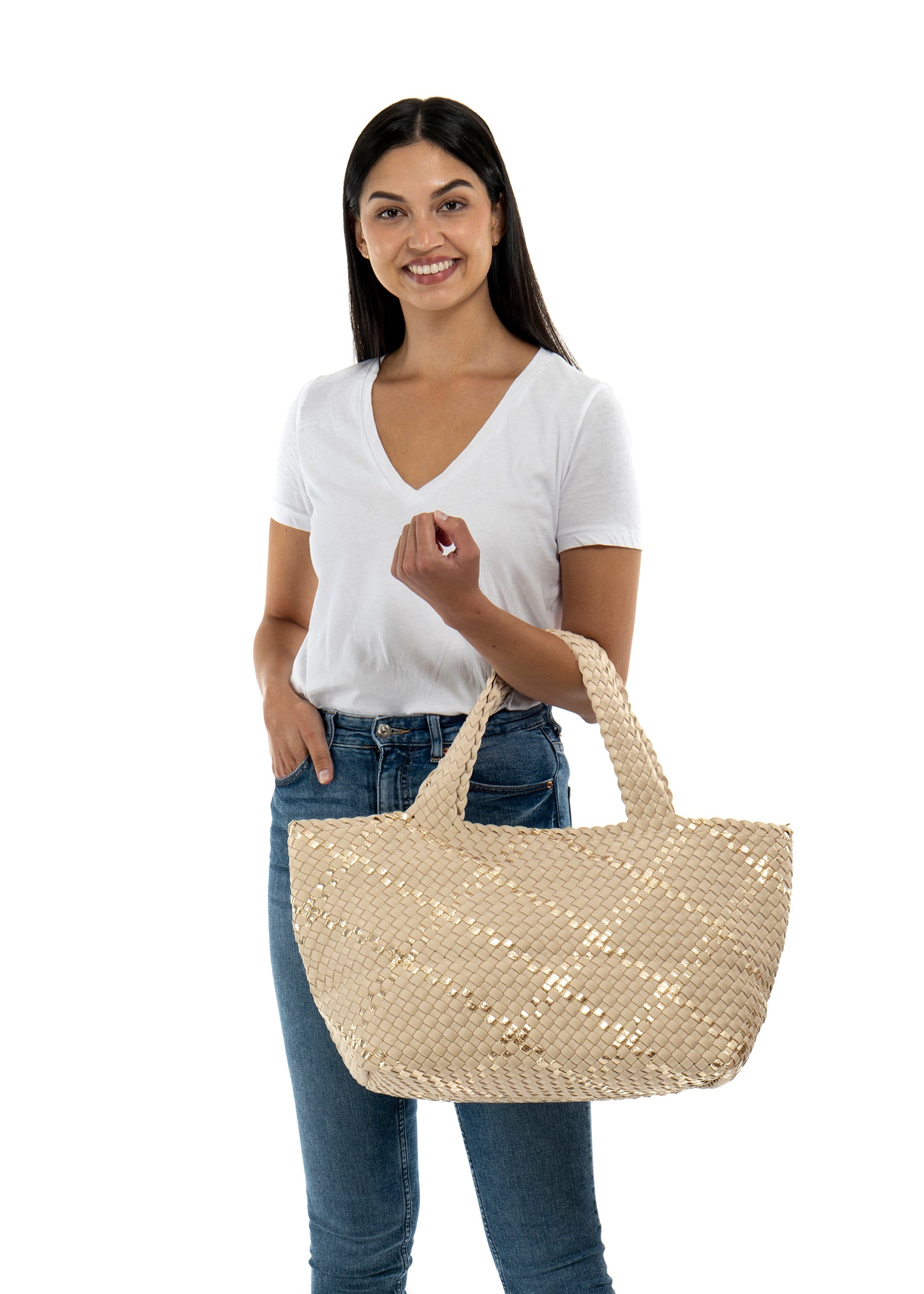 Bobbi Buff Woven Tote