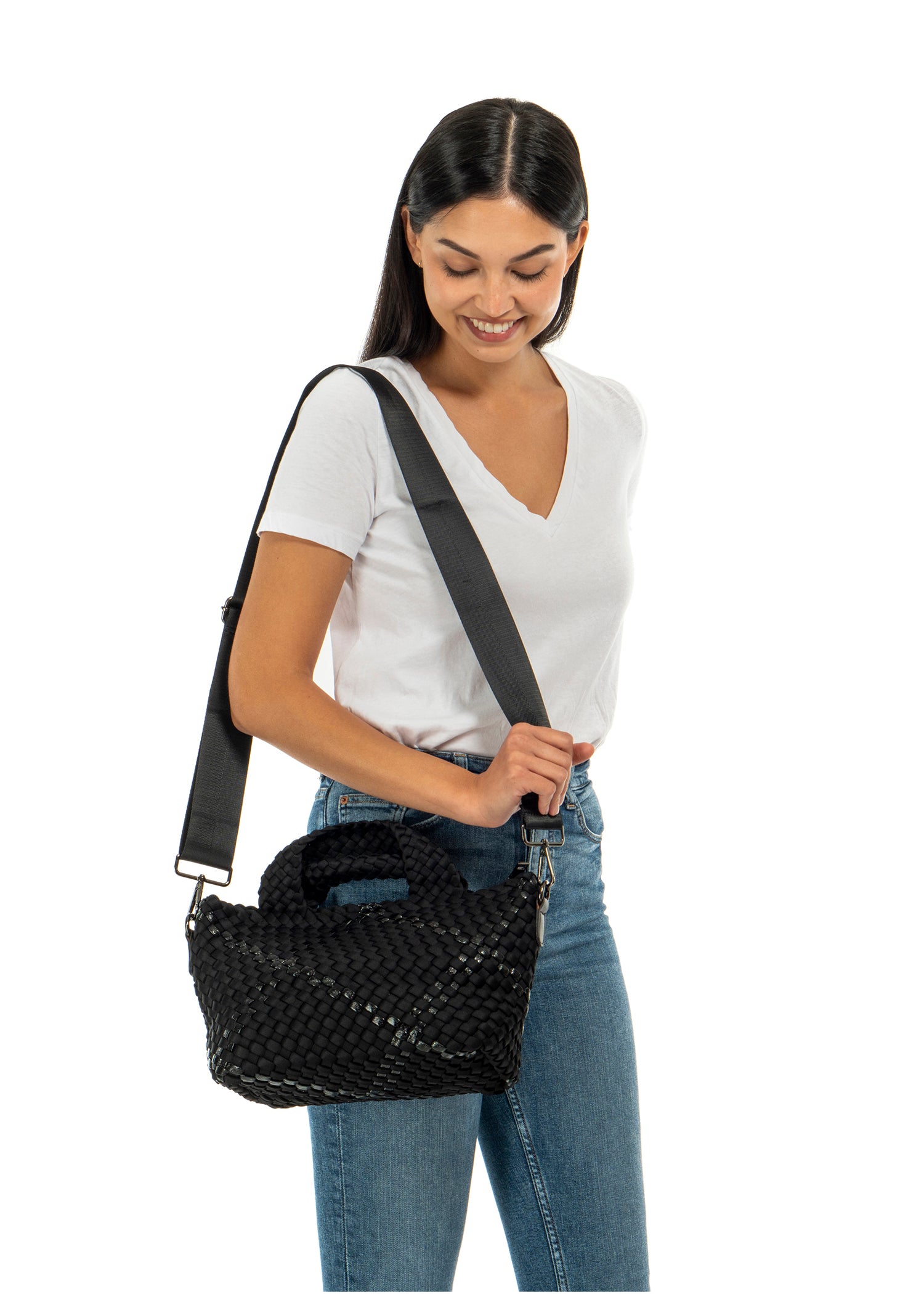 Mark Noir Woven Mini Tote