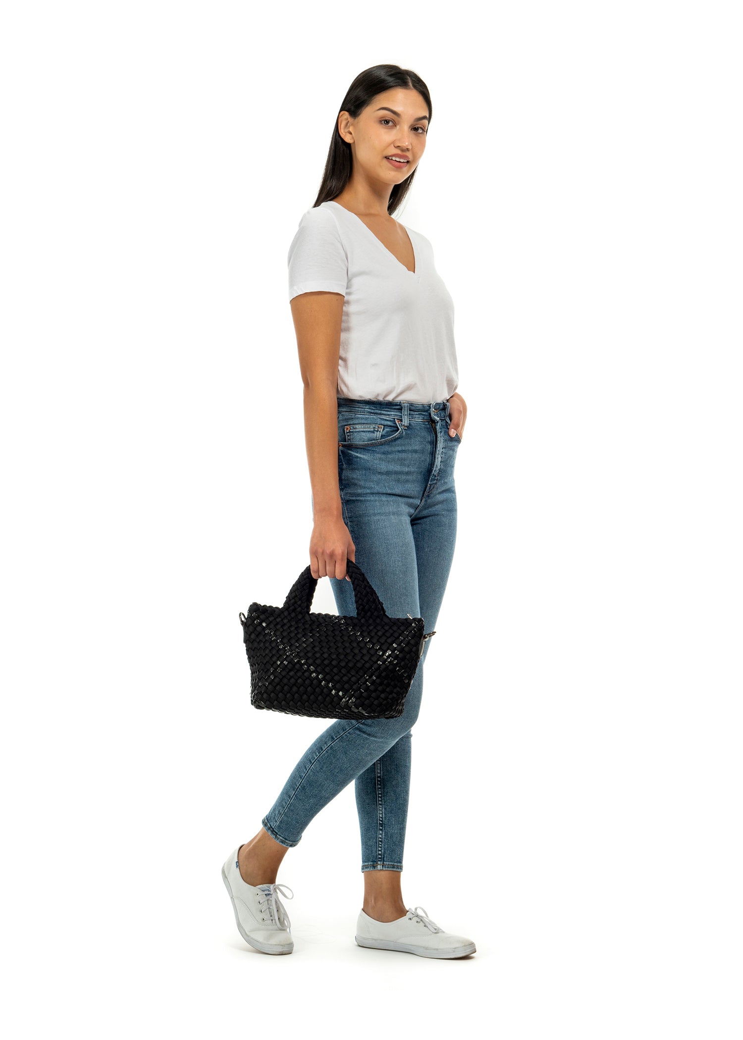 Mark Noir Woven Mini Tote