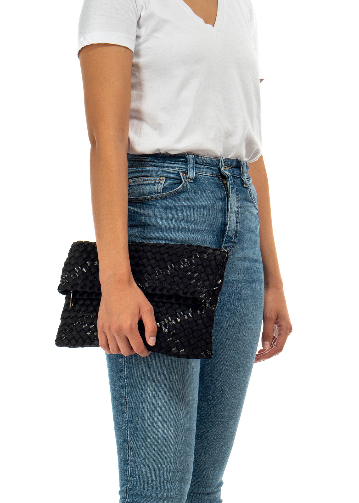 Val Noir Convertible Woven Crossbody