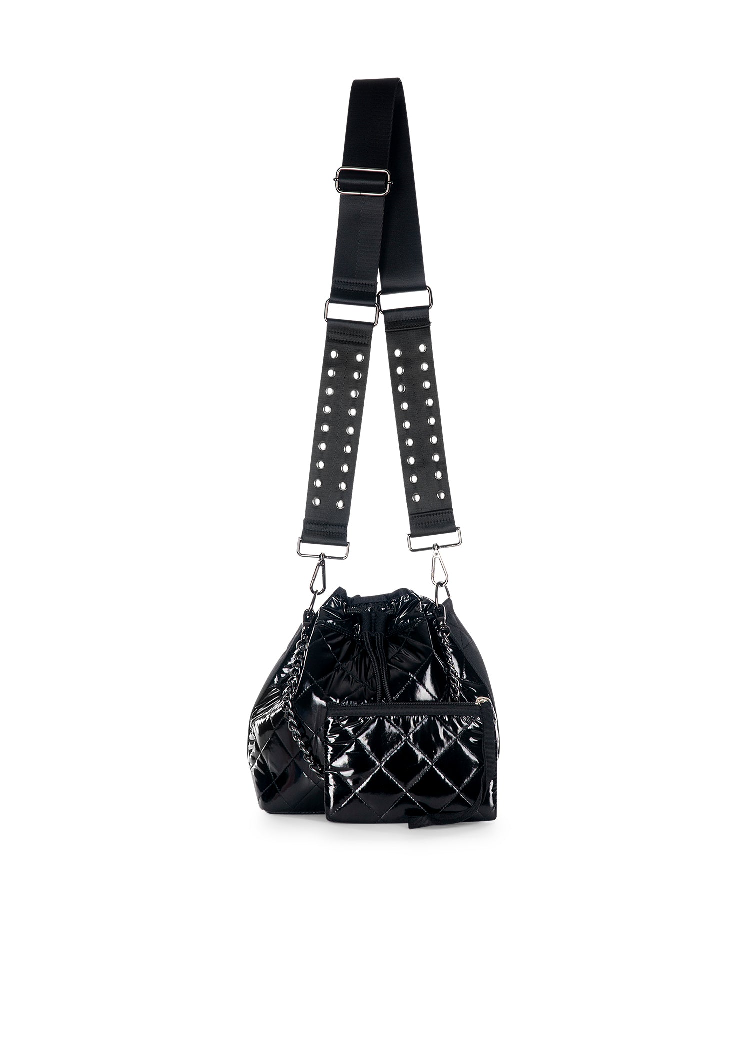 Lindsey Noir Puffer Bucket Bag - FINAL SALE