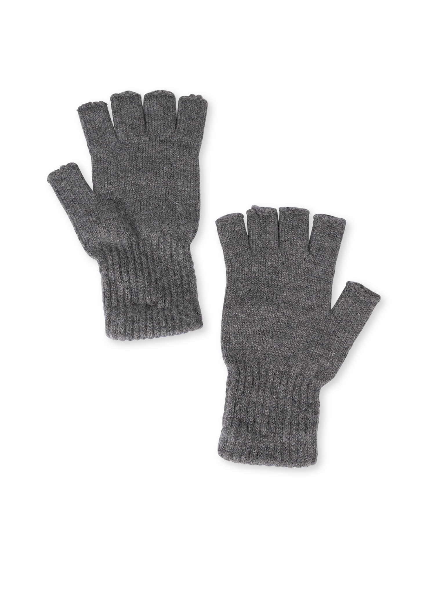 skull fingerless gloves charcoal