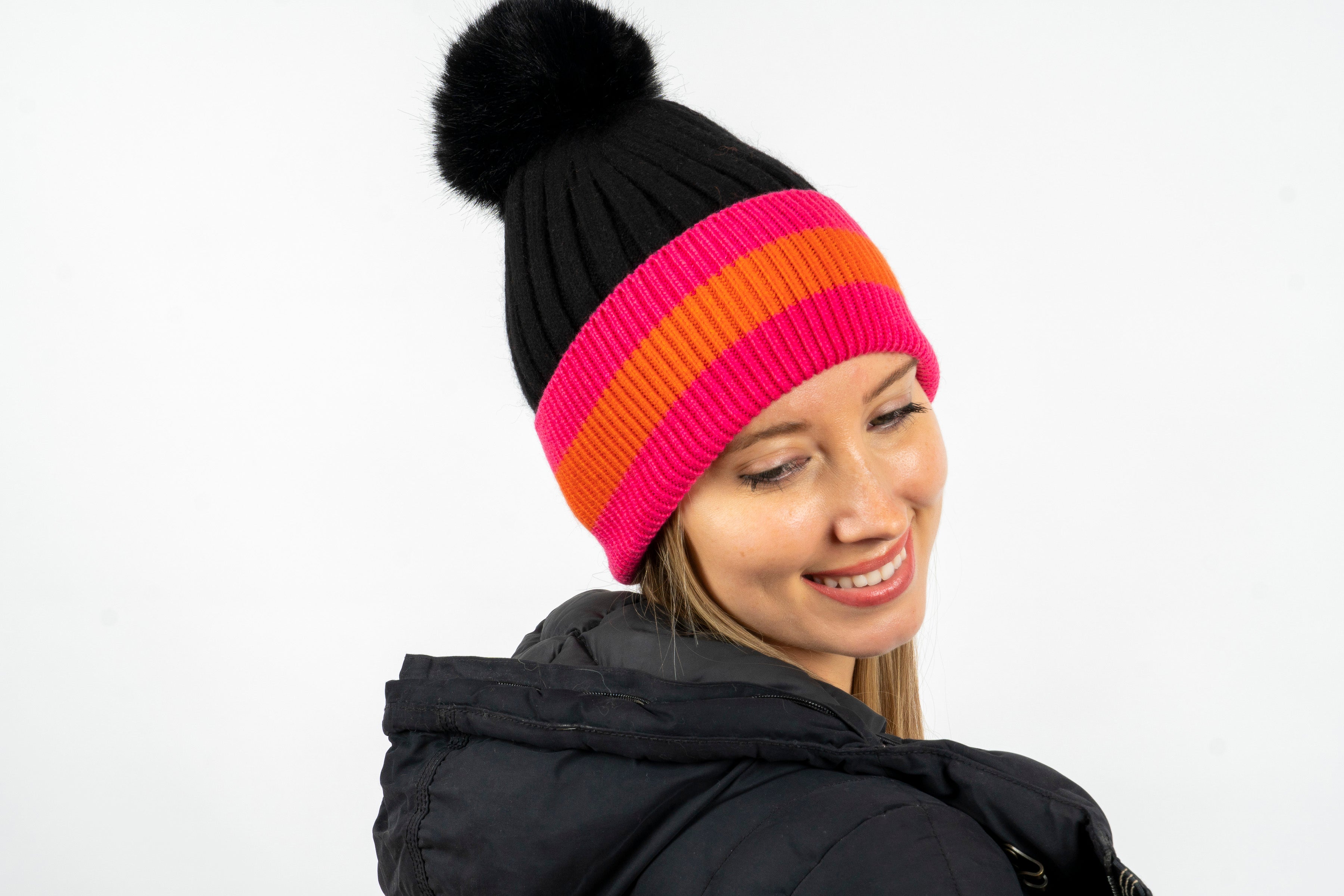 rave pom pom hat