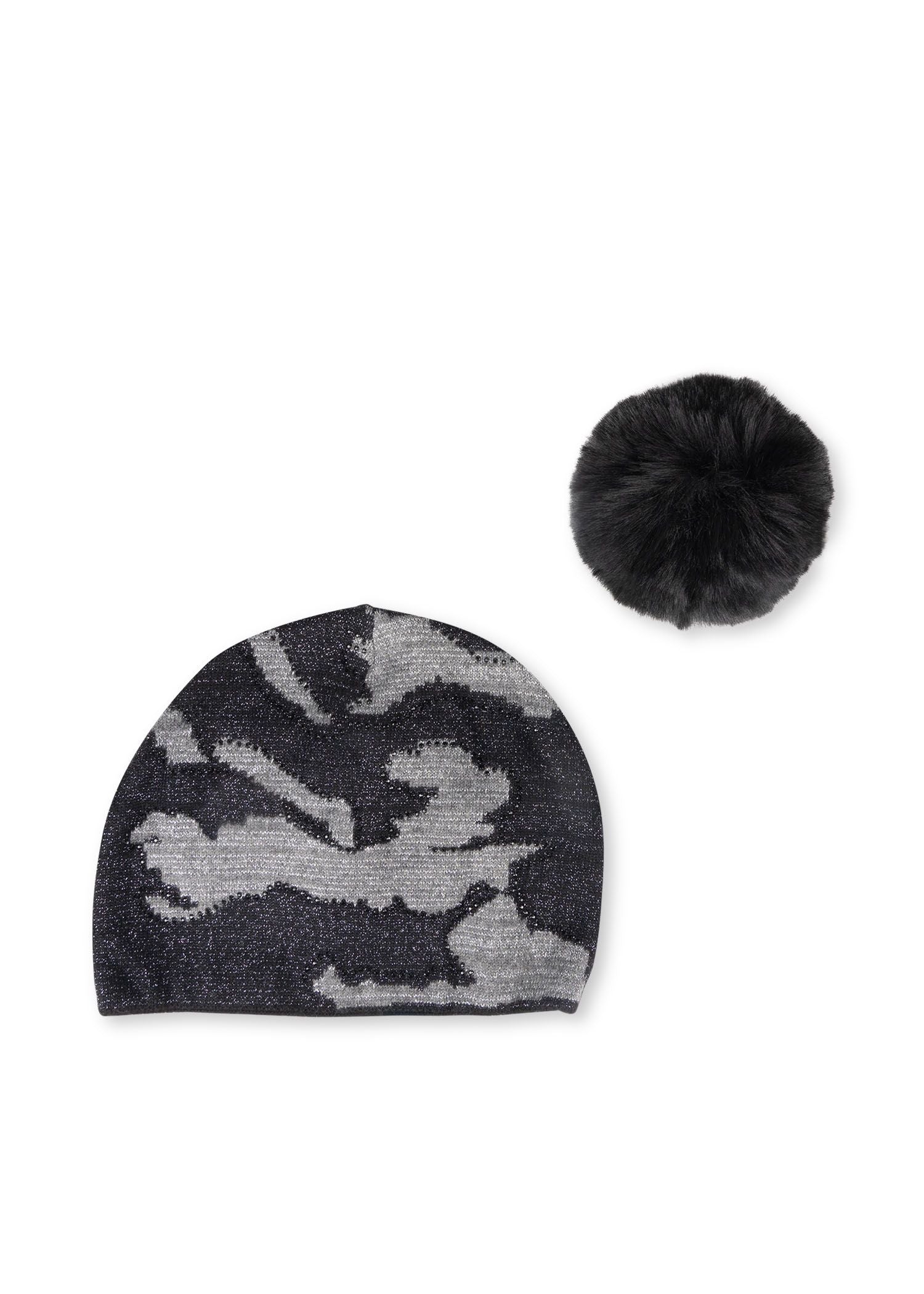 colorado black/gray camo beanie